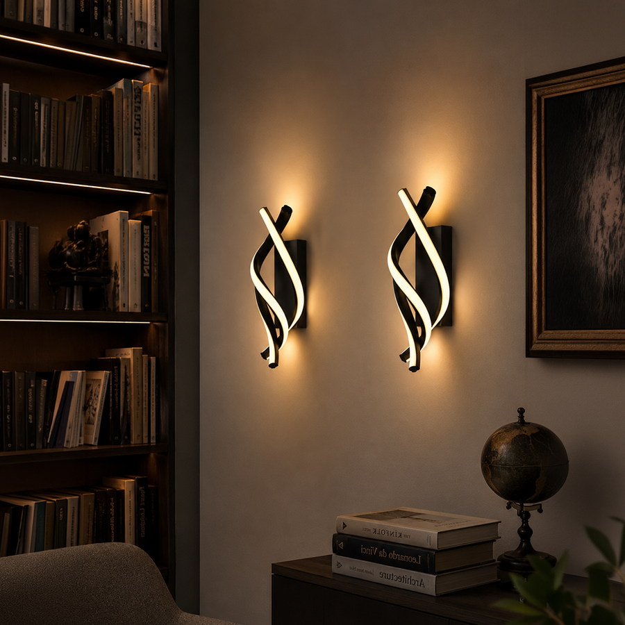 Reid 13W LED φωτιστικό τοίχου, Κρύο/Ζεστό/Ουδέτερο φως, Μαύρα φώτα τοίχου εσωτερικού χώρου Προεπιλεγμένος τίτλος Alessandro Design
