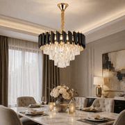 Crystal Chandelier VERSAILLES Nobile 5xE14, Diameter 40cm, Shiny Gold and Black Crystal Chandeliers Προεπιλεγμένος τίτλος Alessandro Design