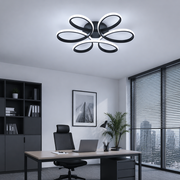 Πολυέλαιος LED με τηλεχειριστήριο HELIX 63W, Κρύο/Ζεστό/Ουδέτερο φως, Ρυθμιζόμενο, Μαύροι πολυέλαιοι LED με τηλεχειριστήριο Προεπιλεγμένος τίτλος Alessandro Design