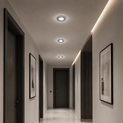 Spot LED ORBITA, 5W, Rotund, Lumina Rece + RGB, Alb, Rasina si Sticla Spot LED Default Title Alessandro Design