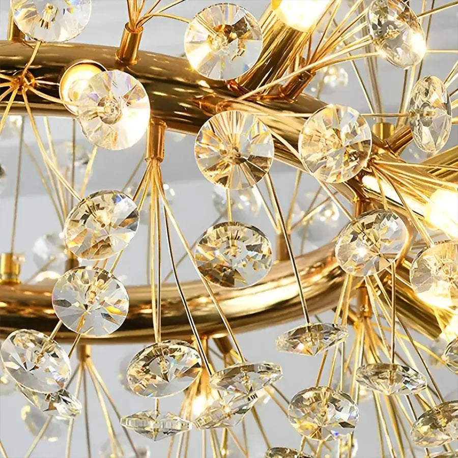 MINUET Crystal Chandelier 9x G9, Διάμετρος 50cm, Γυαλιστερό Χρυσό, Ρυθμιζόμενο ύψος Μοντέρνοι Πολυέλαιοι Προεπιλεγμένος τίτλος Alessandro Design