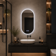Οβάλ καθρέφτης LED, 50x100cm, Velara Touch, Σύστημα Demister, Dimmable