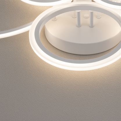 Πολυέλαιος LED με τηλεχειριστήριο BETTY 82W, 6 κύκλοι, κρύο/θερμό/ουδέτερο φως, ρυθμιζόμενο, λευκός πολυέλαιος LED με τηλεχειριστήριο Προεπιλεγμένος τίτλος Alessandro Design