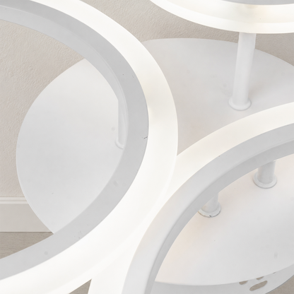 Πολυέλαιος LED με τηλεχειριστήριο BETTY 40W, 3 κύκλοι, κρύο/θερμό/ουδέτερο φως, ρυθμιζόμενο, λευκό, μεταλλικό και ακρυλικό LED πολυέλαιοι με τηλεχειριστήριο Προεπιλεγμένος τίτλος Alessandro Design