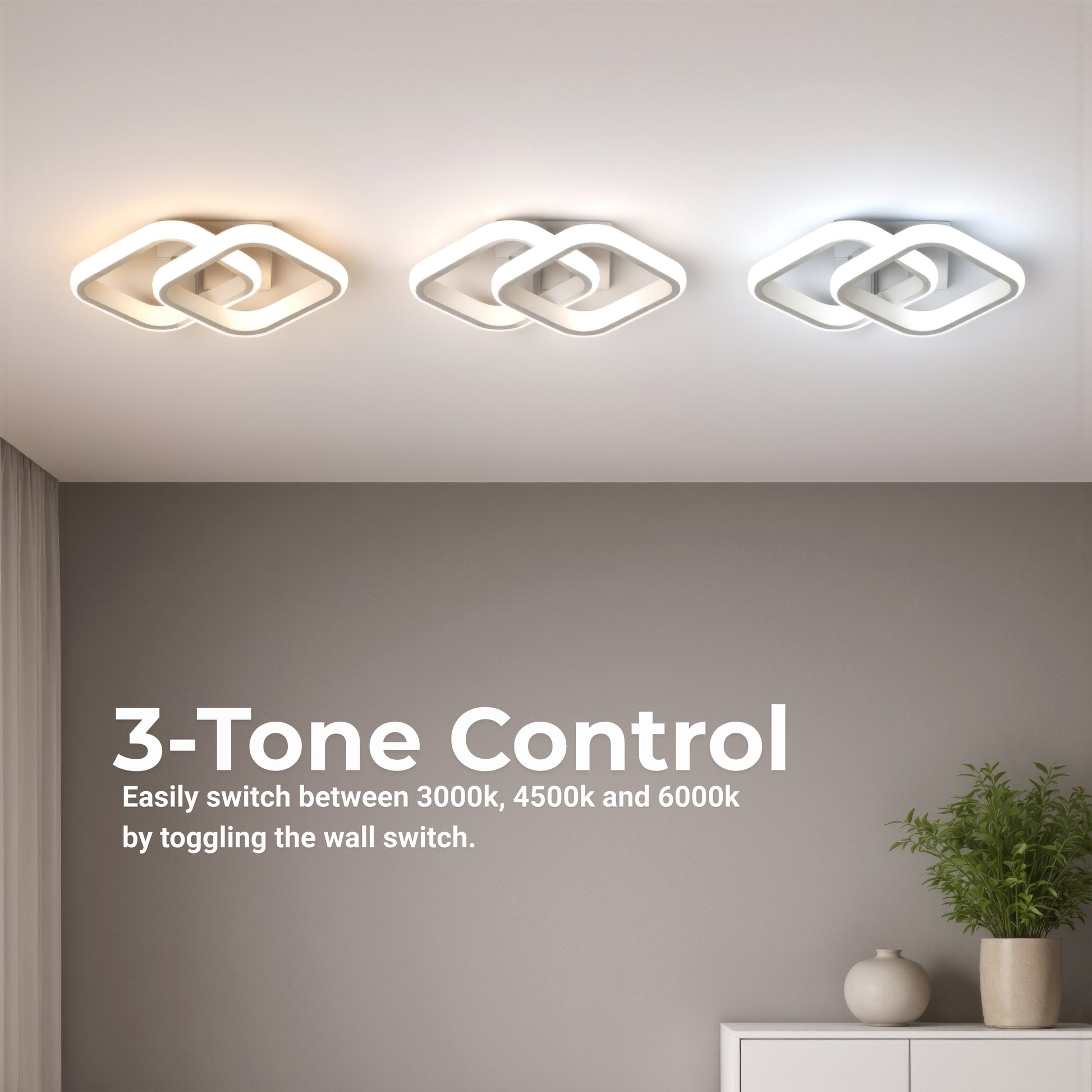 Πολυέλαιος LED VERTEX Matrix, Επικαλυπτόμενα διαμάντια, Μεταλλικά πλαίσια, 24W, 2 Διαμάντια, Κρύο/Ζεστό/Ουδέτερο φως 3000K/4000K/6000K, Λευκοί πολυέλαιοι LED Προεπιλεγμένος τίτλος Alessandro Design