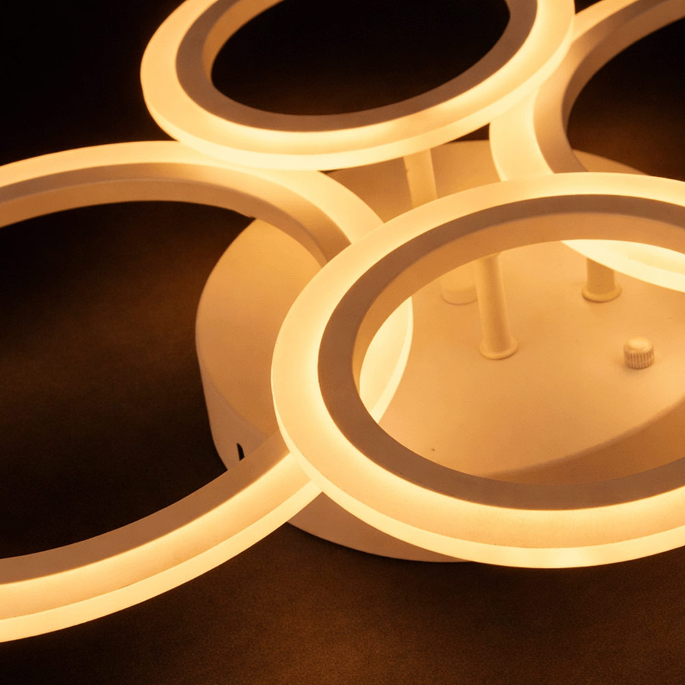 Πολυέλαιος LED με τηλεχειριστήριο BETTY 43W, 4 κύκλοι, κρύο/θερμό/ουδέτερο φως, ρυθμιζόμενο, λευκός πολυέλαιος LED με τηλεχειριστήριο Προεπιλεγμένος τίτλος Alessandro Design