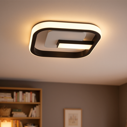 Πολυέλαιος LED VICTORIA 19W, Τετράγωνο, Κρύο/Ζεστό/Ουδέτερο φως, Μαύρο, Λευκό LED Πολυέλαιος Προεπιλεγμένος τίτλος Alessandro Design