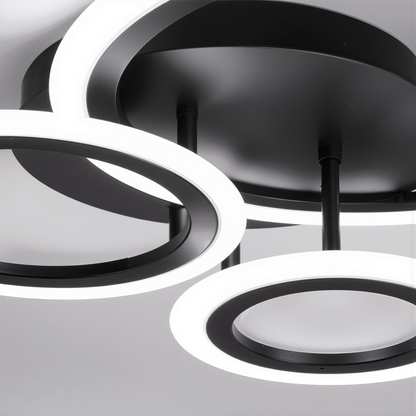 Πολυέλαιος LED με τηλεχειριστήριο BETTY 40W, 3 κύκλοι, κρύο/θερμ/ουδέτερο φως, ρυθμιζόμενο, μαύροι πολυέλαιοι LED με τηλεχειριστήριο Προεπιλεγμένος τίτλος Alessandro Design