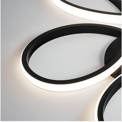 Πολυέλαιος LED με τηλεχειριστήριο HELIX 63W, Κρύο/Ζεστό/Ουδέτερο φως, Ρυθμιζόμενο, Μαύροι πολυέλαιοι LED με τηλεχειριστήριο Προεπιλεγμένος τίτλος Alessandro Design