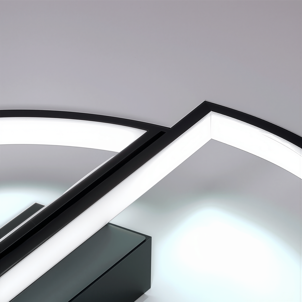 Πολυέλαιος LED με τηλεχειριστήριο VECTOR ARCUS 52W, 2 Στοιχεία, Κρύο/Ζεστό/Ουδέτερο φως, Ρυθμιζόμενο, Μαύροι πολυέλαιοι LED με τηλεχειριστήριο Προεπιλεγμένος τίτλος Alessandro Design
