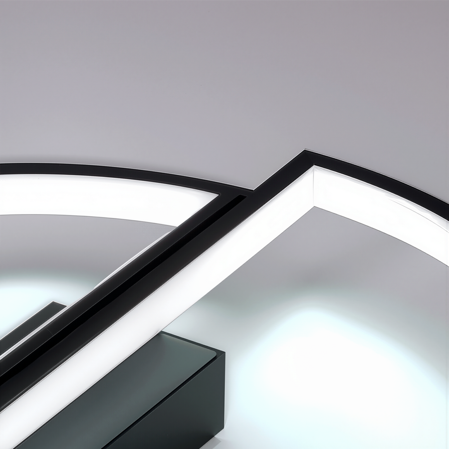 Πολυέλαιος LED με τηλεχειριστήριο VECTOR ARCUS 52W, 2 Στοιχεία, Κρύο/Ζεστό/Ουδέτερο φως, Ρυθμιζόμενο, Μαύροι πολυέλαιοι LED με τηλεχειριστήριο Προεπιλεγμένος τίτλος Alessandro Design
