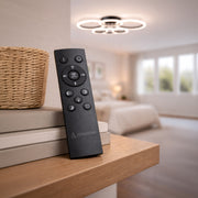 Πολυέλαιος LED με τηλεχειριστήριο BETTY 82W, 6 κύκλοι, κρύο/θερμό/ουδέτερο φως, ρυθμιζόμενο, μαύροι πολυέλαιοι LED με τηλεχειριστήριο Προεπιλεγμένος τίτλος Alessandro Design