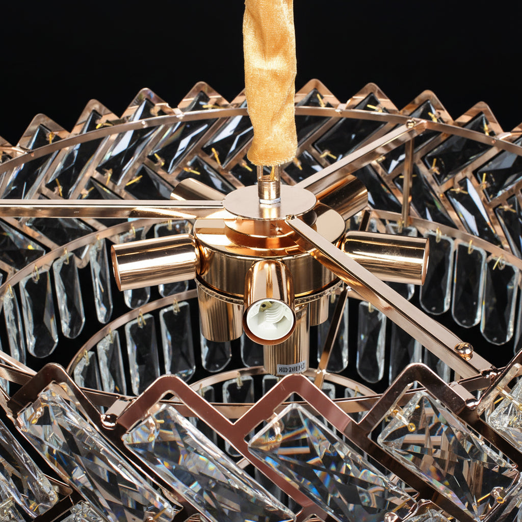Crystal Chandelier WINDSOR Nobile 5xE14, Διάμετρος 39cm, Γυαλιστερό χρυσό, Ρυθμιζόμενο ύψος Crystal Chandeliers Προεπιλεγμένος τίτλος Alessandro Design