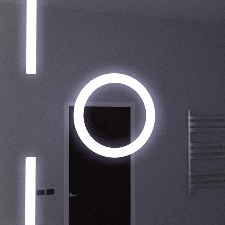 Ορθογώνιος καθρέφτης LED, 120x80 cm, Αισθητήρας Marcello MotionGlow, Σύστημα αποθολώματος, Ρολόι & Θερμόμετρο, Καλλυντικός Μεγεθυντικός φακός, Ρυθμιζόμενοι καθρέφτες Marcello Προεπιλεγμένος τίτλος Alessandro Design