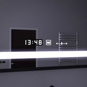 Ορθογώνιος καθρέφτης LED, 120x80 cm, Αισθητήρας Marcello MotionGlow, Σύστημα αποθολώματος, Ρολόι & Θερμόμετρο, Καλλυντικός Μεγεθυντικός φακός, Ρυθμιζόμενοι καθρέφτες Marcello Προεπιλεγμένος τίτλος Alessandro Design