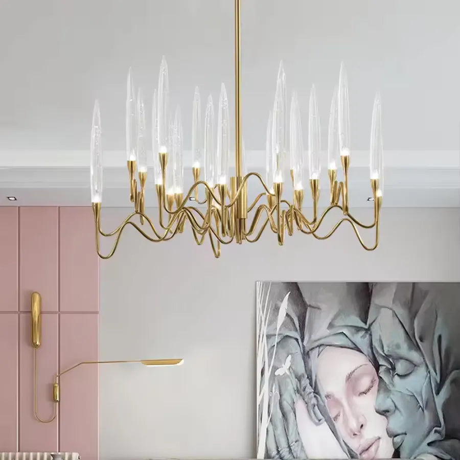 Cristal Chandelier Delta 12XG4 Gold Modern Chandeliers Προεπιλεγμένος τίτλος Alessandro Design
