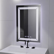 Ορθογώνιος καθρέφτης LED, 60x80 εκ., Venezia Marcello MotionGlow Sensor, Σύστημα αποθάμβωσης, Ρολόι & Θερμόμετρο, Ρυθμιζόμενο, Θερμό Ουδέτερο Ψυχρό Φως 3000K/4000K/6000K Καθρέφτες Marcello Προεπιλεγμένος τίτλος Alessandro Design