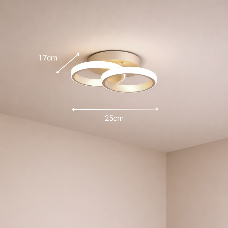 Πολυέλαιος LED VERTEX CIRCULA 21W, 2 κύκλοι, Μεταλλικά πλαίσια, Κρύο/Ζεστό/Ουδέτερο φως, Λευκοί πολυέλαιοι LED Προεπιλεγμένος τίτλος Alessandro Design