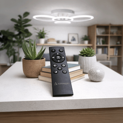 Πολυέλαιος LED με τηλεχειριστήριο BETTY 43W, 4 κύκλοι, κρύο/θερμό/ουδέτερο φως, ρυθμιζόμενο, λευκός πολυέλαιος LED με τηλεχειριστήριο Προεπιλεγμένος τίτλος Alessandro Design