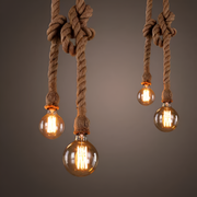 Vintage Chandelier LV120/10BK, 10xE27, Rustic, String and Metal, 2x100cm, Black Support Vintage Chandeliers Προεπιλεγμένος τίτλος Alessandro Design