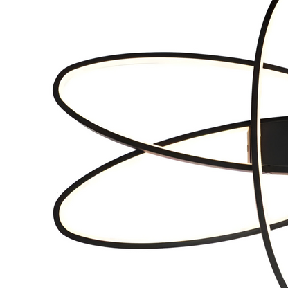 Πολυέλαιος LED με τηλεχειριστήριο ORBITA 74W, 3 Στοιχεία, Οβάλ, Κρύο/Ζεστό/Ουδέτερο φως, Ρυθμιζόμενο, Μαύροι πολυέλαιοι LED με τηλεχειριστήριο Προεπιλεγμένος τίτλος Alessandro Design
