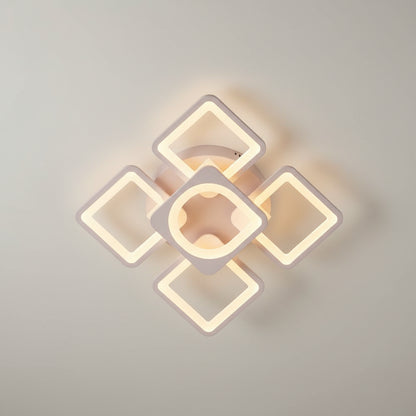 Πολυέλαιος LED με τηλεχειριστήριο ZOE 70W, 5 τετράγωνα, κρύο/θερμό/ουδέτερο φως, ρυθμιζόμενο, λευκός πολυέλαιος LED με τηλεχειριστήριο Προεπιλεγμένος τίτλος Alessandro Design