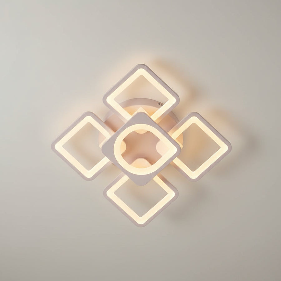 Πολυέλαιος LED με τηλεχειριστήριο ZOE 70W, 5 τετράγωνα, κρύο/θερμό/ουδέτερο φως, ρυθμιζόμενο, λευκός πολυέλαιος LED με τηλεχειριστήριο Προεπιλεγμένος τίτλος Alessandro Design