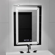 Ορθογώνιος καθρέφτης LED, 60x80 εκ., Venezia Marcello MotionGlow Sensor, Σύστημα αποθάμβωσης, Ρολόι & Θερμόμετρο, Ρυθμιζόμενο, Θερμό Ουδέτερο Ψυχρό Φως 3000K/4000K/6000K Καθρέφτες Marcello Προεπιλεγμένος τίτλος Alessandro Design