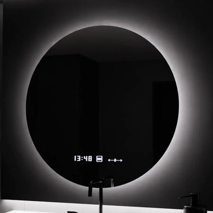 Στρογγυλός καθρέφτης LED, 80 cm, Serenite MotionGlow Marcello, Σύστημα αποθαμβώματος, Ρολόι & Θερμόμετρο, Dimable Mirrors Marcello Προεπιλεγμένος τίτλος Alessandro Design