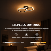 Πολυέλαιος LED με τηλεχειριστήριο BETTY 27W, 2 κύκλοι, κρύο/θερμό/ουδέτερο φως, ρυθμιζόμενο, μαύροι πολυέλαιοι LED με τηλεχειριστήριο Προεπιλεγμένος τίτλος Alessandro Design
