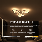 Πολυέλαιος LED με τηλεχειριστήριο BLOSSOM 40W, 3 πέταλα, κρύο/ζεστό/ουδέτερο φως, ρυθμιζόμενο, λευκός πολυέλαιος LED με τηλεχειριστήριο Προεπιλεγμένος τίτλος Alessandro Design