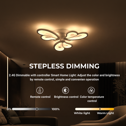 Πολυέλαιος LED με τηλεχειριστήριο BLOSSOM 40W, 3 πέταλα, κρύο/ζεστό/ουδέτερο φως, ρυθμιζόμενο, λευκός πολυέλαιος LED με τηλεχειριστήριο Προεπιλεγμένος τίτλος Alessandro Design
