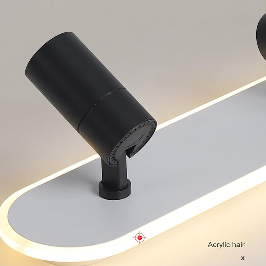 Πολυέλαιος LED με ρυθμιζόμενο προβολέα FISSO Camilla 70W, Κρύο/Ζεστό/Ουδέτερο φως, Μαύροι πολυέλαιοι LED Προεπιλεγμένος τίτλος Alessandro Design