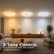 Πολυέλαιος LED με τηλεχειριστήριο GLORIOSA 95W, 5 πέταλα, κρύο/θερμ/ουδέτερο φως, ρυθμιζόμενο, λευκός πολυέλαιος LED με τηλεχειριστήριο Προεπιλεγμένος τίτλος Alessandro Design