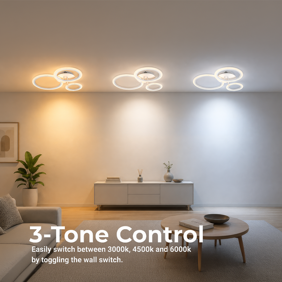Πολυέλαιος LED με τηλεχειριστήριο BETTY 40W, 3 κύκλοι, κρύο/θερμό/ουδέτερο φως, ρυθμιζόμενο, λευκό, μεταλλικό και ακρυλικό LED πολυέλαιοι με τηλεχειριστήριο Προεπιλεγμένος τίτλος Alessandro Design
