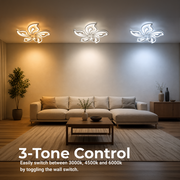 Πολυέλαιος LED με τηλεχειριστήριο LILY 86W, 5 Στοιχεία, Κρύο/Ζεστό/Ουδέτερο φως, Ρυθμιζόμενο, Λευκός πολυέλαιος LED με τηλεχειριστήριο Προεπιλεγμένος τίτλος Alessandro Design