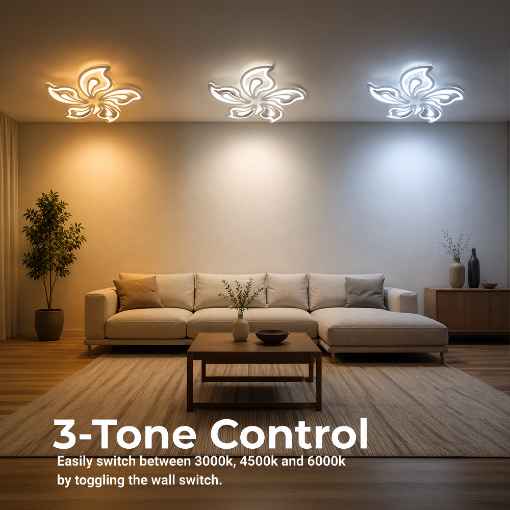 Πολυέλαιος LED με τηλεχειριστήριο LILY 86W, 5 Στοιχεία, Κρύο/Ζεστό/Ουδέτερο φως, Ρυθμιζόμενο, Λευκός πολυέλαιος LED με τηλεχειριστήριο Προεπιλεγμένος τίτλος Alessandro Design