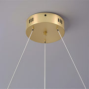 Lustra LED suspendata FAUSTO II, 42W, lumina Rece/Calda/Neutra, Inaltime Reglabila, Auriu Lustre Moderne Default Title Alessandro Design
