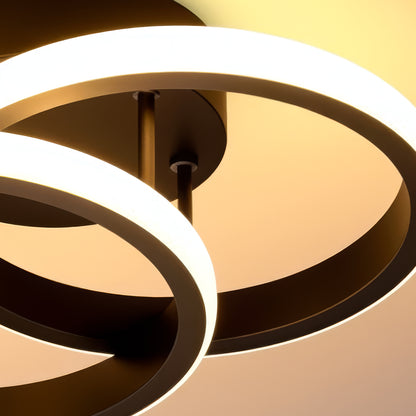 Πολυέλαιος LED VERTEX CIRCULA 21W, 2 κύκλοι, Μεταλλικά πλαίσια, Κρύο/Ζεστό/Ουδέτερο φως 3000K/4000K/6000K, Μαύρο, Μεταλλικοί πολυέλαιοι LED Προεπιλεγμένος τίτλος Alessandro Design