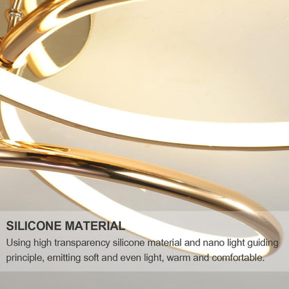 Lustra LED cu Telecomanda ORBIS Magno, 25W, Lumina Calda/Rece/Neutra 3000K/4000K/6000K, Dimabila, Auriu, Metal si Silicon Lustre LED cu Telecomanda Default Title Alessandro Design