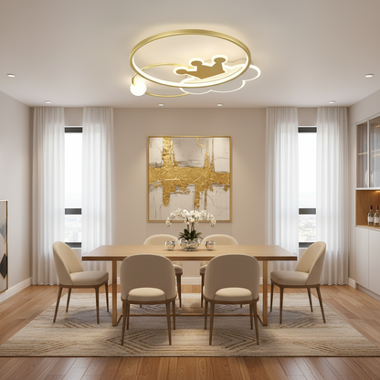 Rafael LED Chandelier with Remote Control, 58W, Dimmable, 3000K/4000K/6000K, Gold LED Chandeliers with Remote Control Προεπιλεγμένος τίτλος Alessandro Design