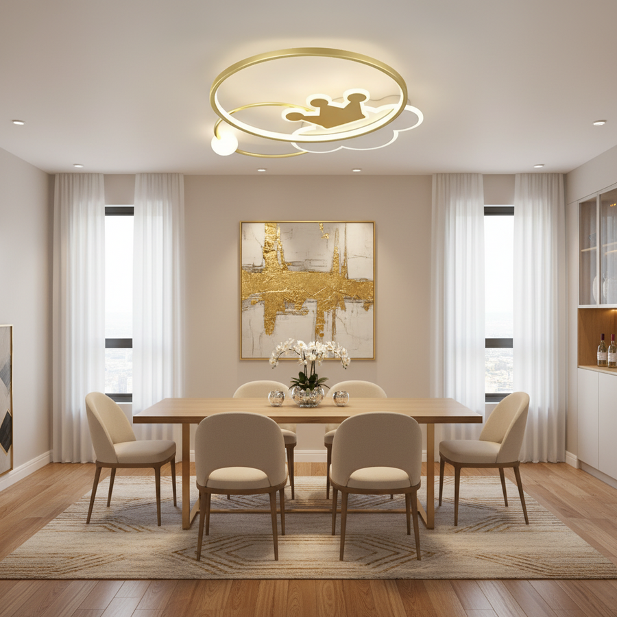Rafael LED Chandelier with Remote Control, 58W, Dimmable, 3000K/4000K/6000K, Gold LED Chandeliers with Remote Control Προεπιλεγμένος τίτλος Alessandro Design