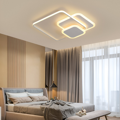 Πολυέλαιος LED με τηλεχειριστήριο ANEMONA 75W, 3 τετράγωνα, κρύο/θερμ/ουδέτερο φως, ρυθμιζόμενο, λευκός πολυέλαιος LED με τηλεχειριστήριο Προεπιλεγμένος τίτλος Alessandro Design