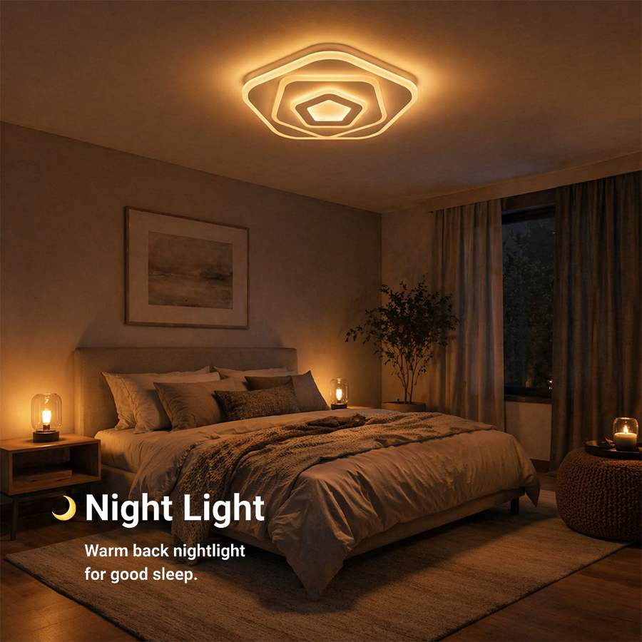 Πολυέλαιος LED με Τηλεχειριστήριο PENTAGON 59W, 40cm, Κρύο/Ζεστό/Ουδέτερο φως 3000K/4000K/6000K, Λευκοί, μεταλλικοί και ακρυλικοί πολυέλαιοι LED με τηλεχειριστήριο Προεπιλεγμένος τίτλος Alessandro Design