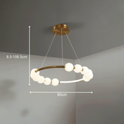 Κρεμαστό φως LED Ακρυλικό Nova 57W με τηλεχειριστήριο, ρυθμιζόμενο, 3000K/4000K/6000K, χρυσό, μέταλλο και ακρυλικό LED πολυέλαιοι με τηλεχειριστήριο προεπιλεγμένος τίτλος Alessandro Design