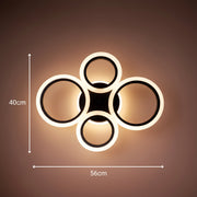 Πολυέλαιος LED με τηλεχειριστήριο BETTY 41W, 4 κύκλοι, κρύο/θερμ/ουδέτερο/RGB φως, ρυθμιζόμενο, μαύροι πολυέλαιοι LED με τηλεχειριστήριο Προεπιλεγμένος τίτλος Alessandro Design