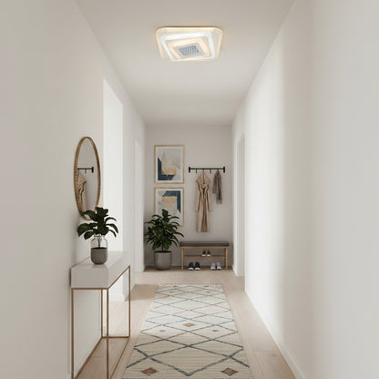 Πολυέλαιος LED NEXA 3D 46W, Τετράγωνο, Κρύο/Ζεστό/Ουδέτερο φως, Λευκοί πολυέλαιοι LED Προεπιλεγμένος τίτλος Alessandro Design
