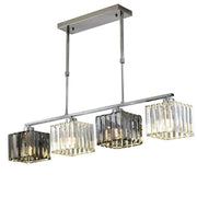 Lustra Clasica Moderna Georgiana, LC116/4, 4x E27, Crom si Sticla Cenusie, Metal si Cristal, Abajur Lustre Clasice Default Title Alessandro Design