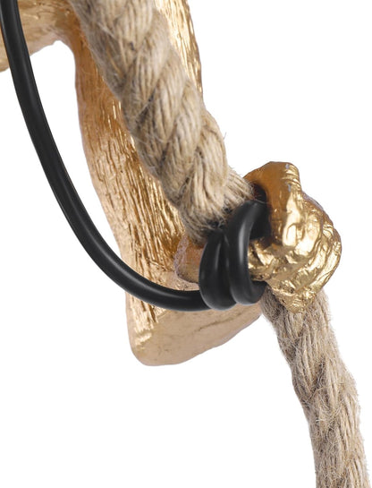 Vintage Hanging Chandelier, LV700, 1xE27, Monkey, String and Metal, Black Support Vintage Chandeliers Προεπιλεγμένος τίτλος Alessandro Design