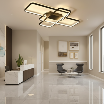 IANUSIS LED Πολυέλαιος με τηλεχειριστήριο 95W, 3 Στοιχεία, Κρύο/Ζεστό/Ουδέτερο φως, Ρυθμιζόμενο, Μαύροι πολυέλαιοι LED με τηλεχειριστήριο Προεπιλεγμένος τίτλος Alessandro Design